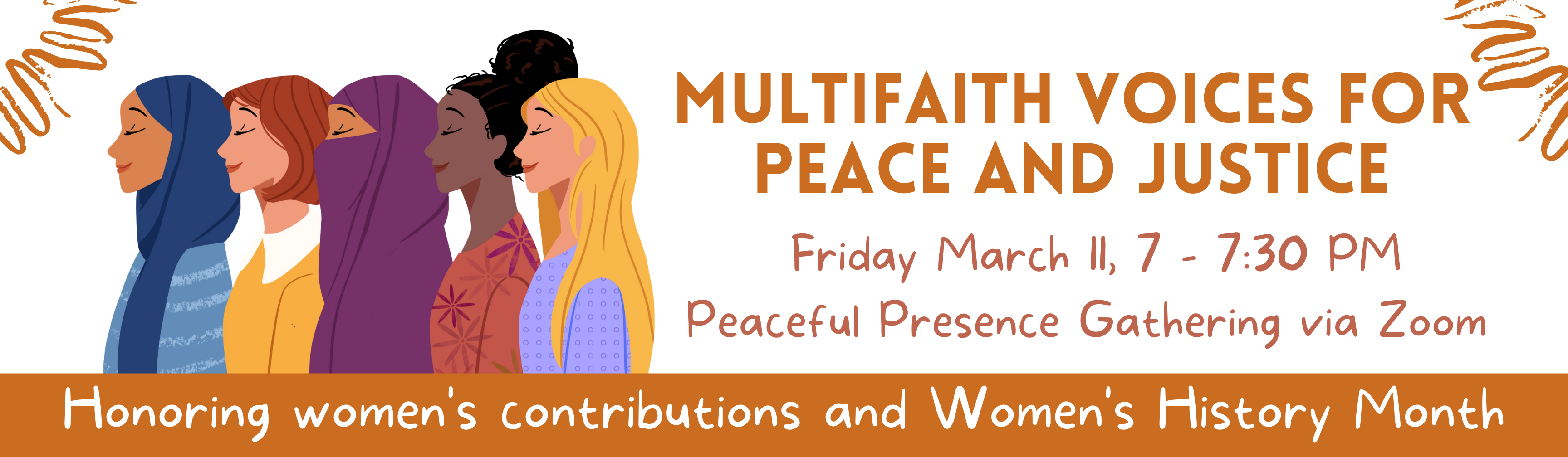 Multifaith Women’s History Month Banner