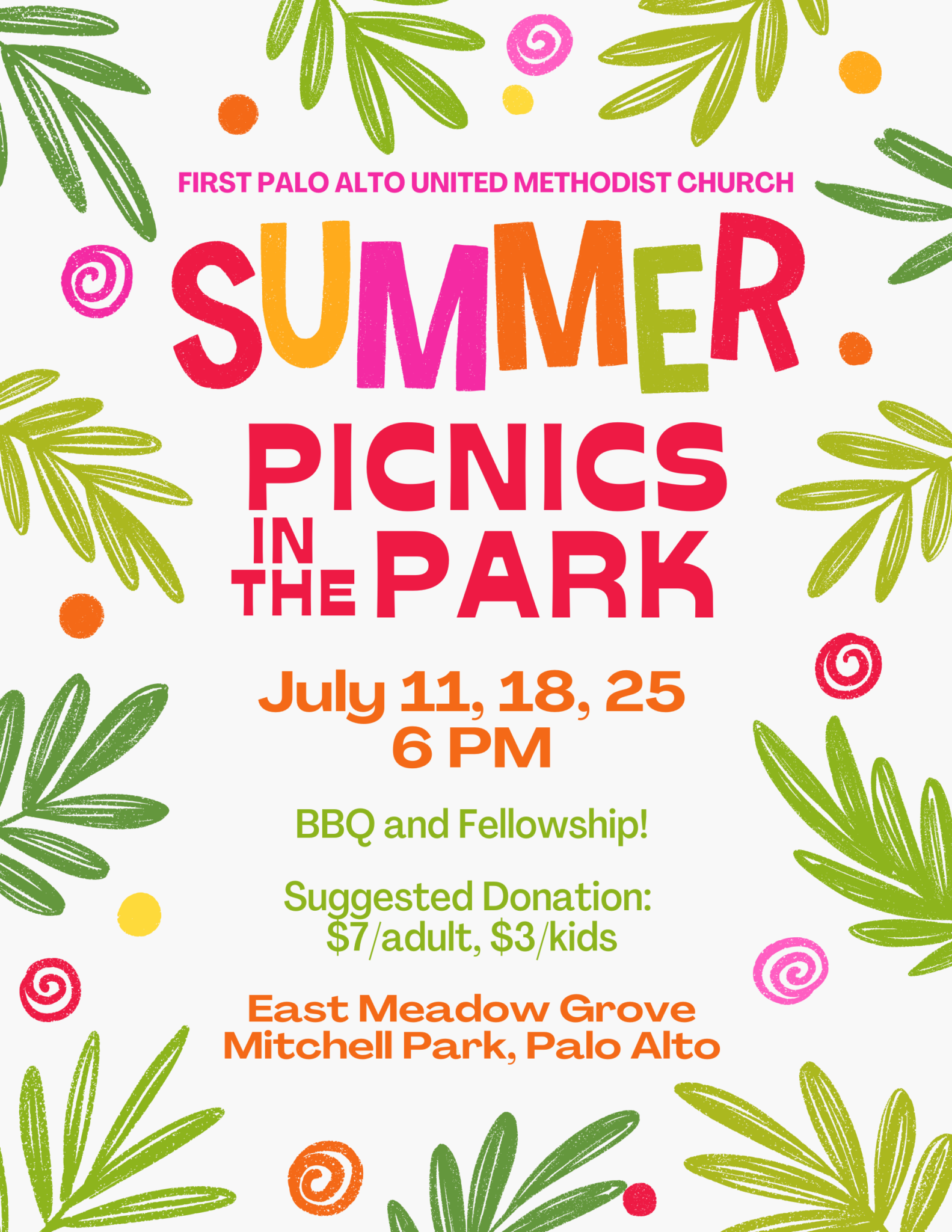 summer-picnics-2024-flyer-update | First Palo Alto United Methodist Church