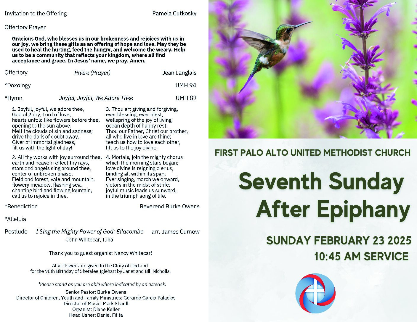 Worship Bulletin 2.23.25 FINAL