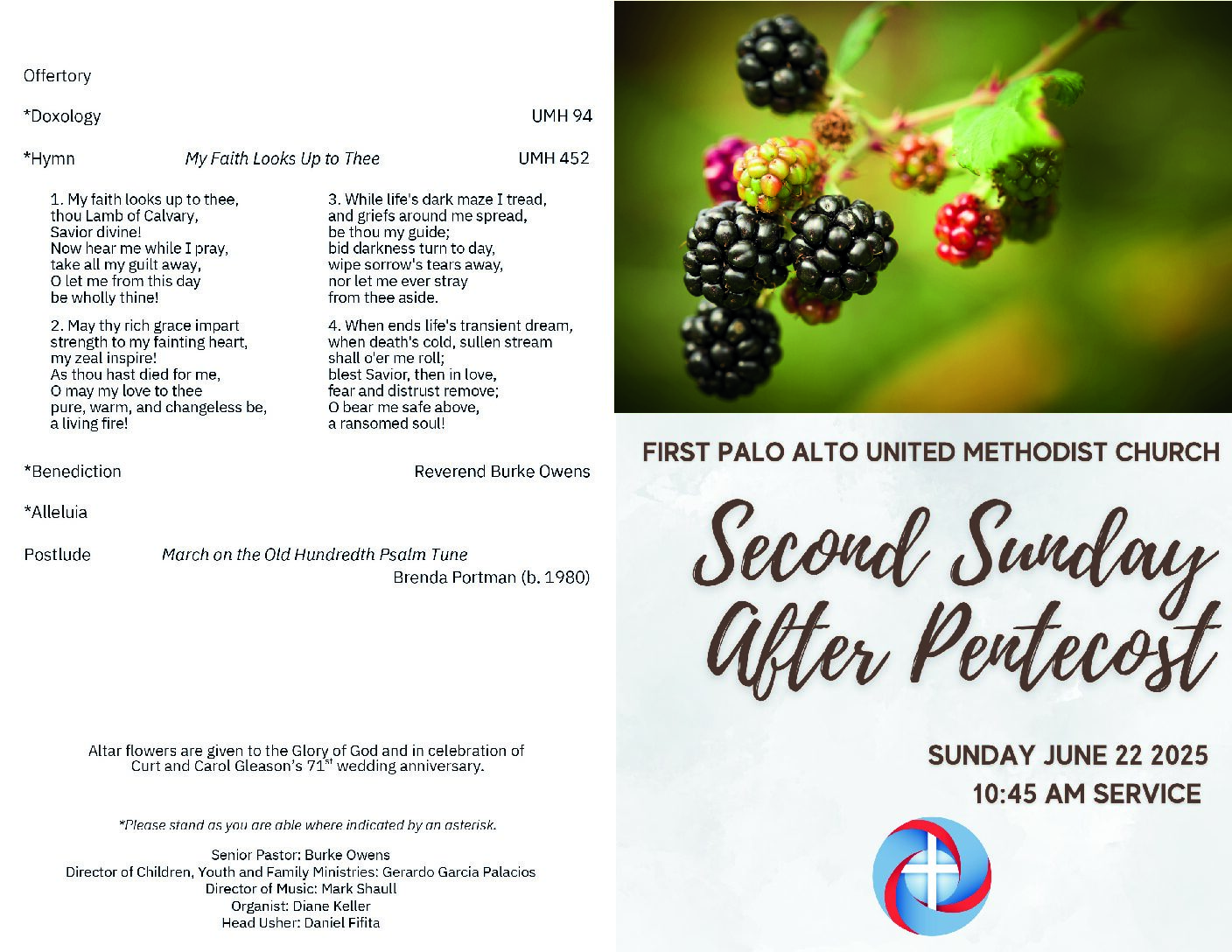 Worship Bulletin 6.22.25