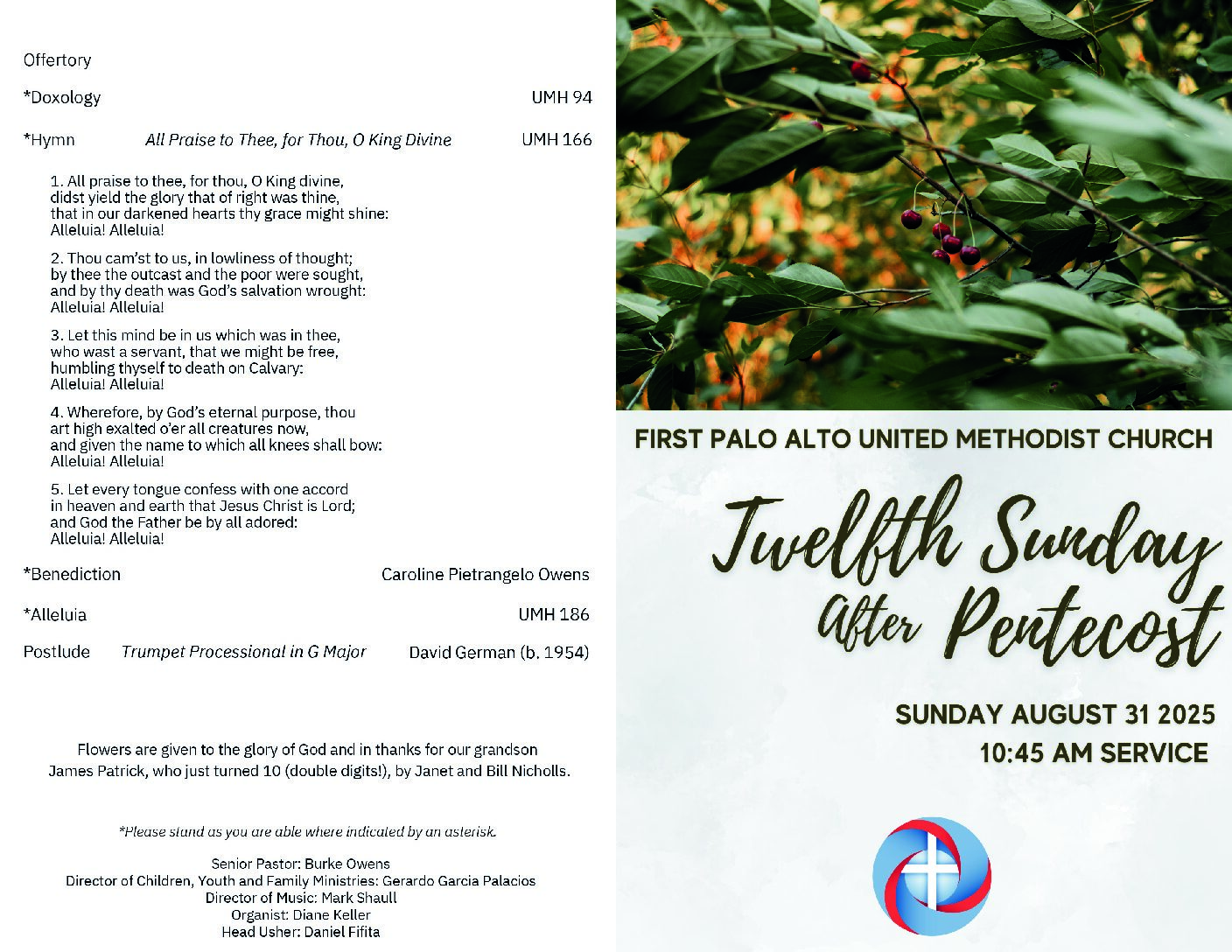 Worship Bulletin 8.31.25 FINAL